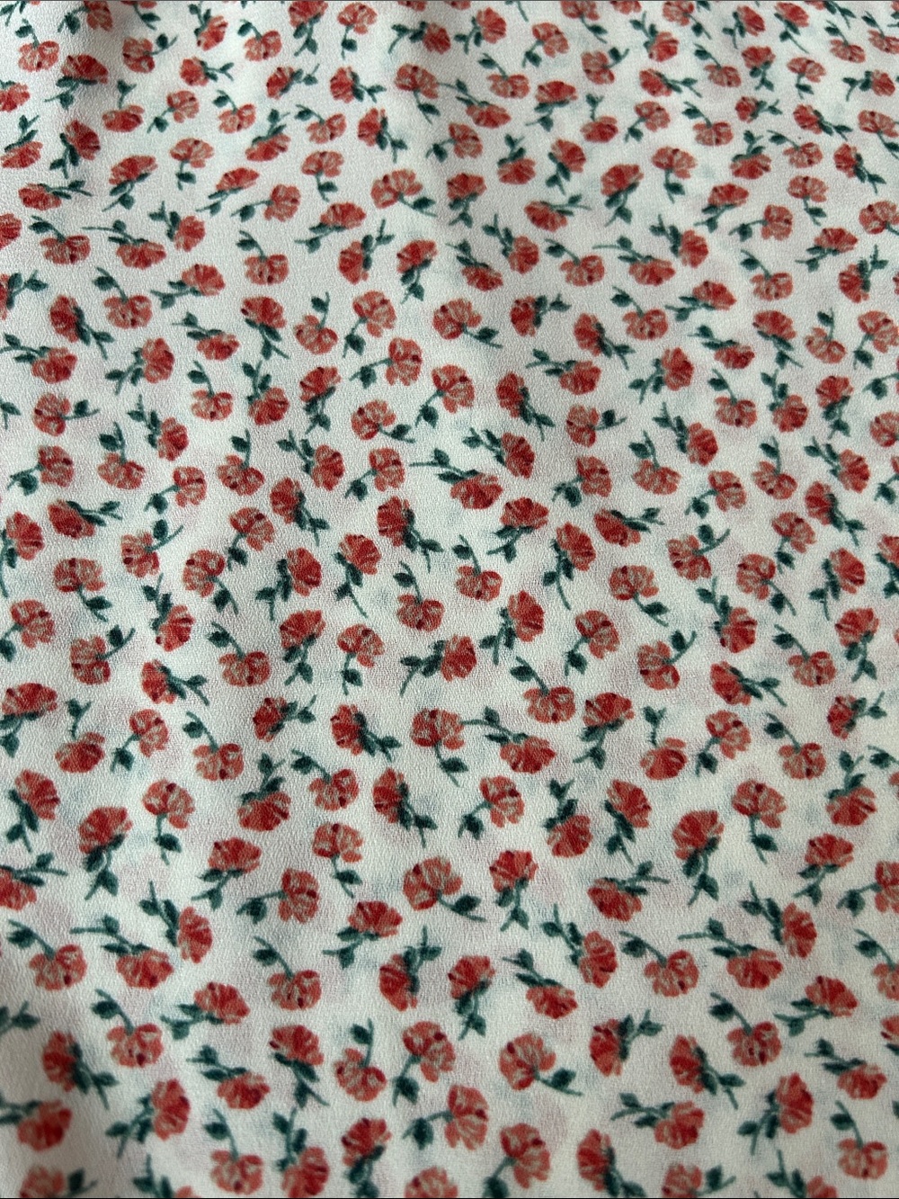 Sienna Sky Cream Peplum Top with Red Floral Print - Picture 4 of 6